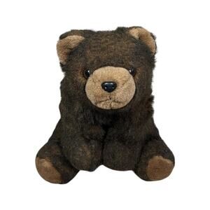 Bearington Collection Plush Snuggly Ben Stuffed Animal Brown Grizzly Bear 14"